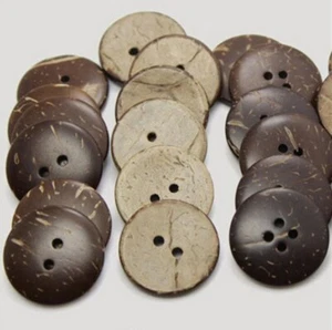 Round Coconut Shell Button Coconut Button Diy Accessories Sewing Scrapbooking - Picture 1 of 3