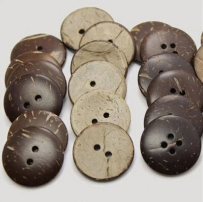 Round Coconut Shell Button Coconut Button Diy Accessories Sewing Scrapbooking - Image 1 of 3