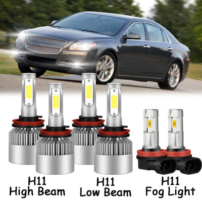For Chevrolet Malibu 2006 2008 2009-2012 -6x LED Headlight & Fog Light Bulbs Kit - Image 1 of 4