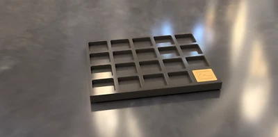 Artisan Keycap Display Tray 19-Slot – Cerakote SIG Dark Grey (No Caps) - Image 1 of 2
