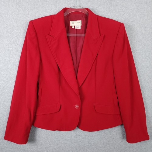 Giacca Gucci vintage donna 44 blazer lana made in Italy singolo bottone anni 80 90