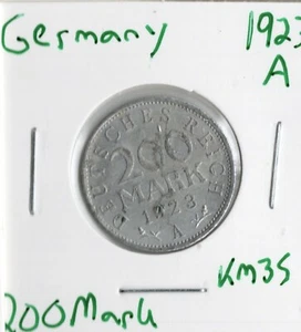 Moneda Alemania (Weimar) 200 marcos 1923 A KM35 - Imagen 1 de 4