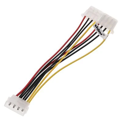 5x IDE Y-Stromkabel auf 2x Molex-Buchse für Festplatte - 12 cm - Bild 1 von 3