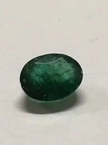 DEEP GREEN OVAL LOOSE FACETED EMERALD GEMSTONE 6 X 8 AA .3 Grams 1.5CT - Picture 1 of 4