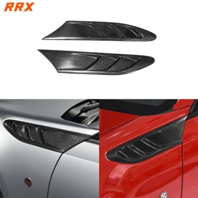 Real Carbon Fiber For Subaru BRZ Toyota 86 Scion FR-S 2012-2019 Fender Fin Vent - Image 1 of 4