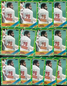 1986 Topps LOT of (13) #381 DAVID LOGAN NM/MT Tampa Bay BUCCANEERS / U PITT 