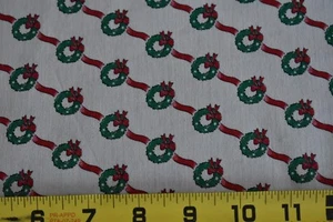 By 1/2 Yd, Vintage, Grandma's Wreaths & Ribbons on Tan Quilt Cotton/Marcus,N3850 - Picture 1 of 5