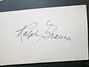 Ralph Branca handsignierte Karteikarte Brooklyn Dodgers - Bild 1 von 1