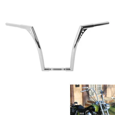 Guidão de elevação 1,25" Fat 14" ajuste para Harley Heritage Softail Fatboy FLST FXST - Imagem 1 de 4