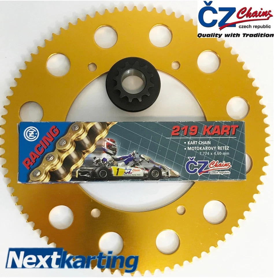 NK Kart Rotax Max Rear Sprocket & Front Sprocket & CZ Chain In Any Size - Tony Kart