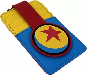 Estuche para tarjetas de identificación de bola de lujo con lengüeta plegable de cuero sintético multicolor de los parques de Disney - Imagen 1 de 3