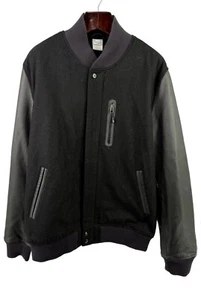 Nike Destroyer Varsity Leather Wool Jacket Black Men's XL 507680-010 - Picture 1 of 11