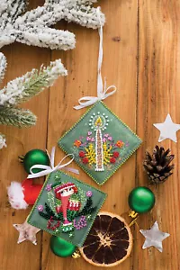 Hágalo usted mismo bordado de cuentas "sombrero cálido", árbol de Navidad juguete kit hágalo usted mismo - Imagen 1 de 3