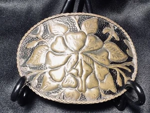 Vtg Copper Embossed Floral Design Western Belt Buckle 4.5” - Picture 1 of 4