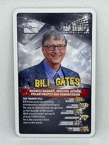 2019 Top Trumps Celebrities BILL GATES - Limited Edition - SOLD OUT! RARE!