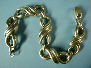 Rare 925 Modernist Mikal Bayanihan 8" Long, 15mm Wide Link Bracelet, 27.9g - Picture 1 of 4
