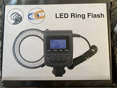 RF550D Macro LED Ring Flash Light for Nikon Canon Olympus DSLR Camera 5DMK3 1DX - Image 1 of 2