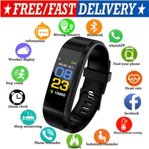 Fitness Smart Watch Activity Tracker Heart Rate For Women Men Oxygen BP Monitor - Picture 1 of 25