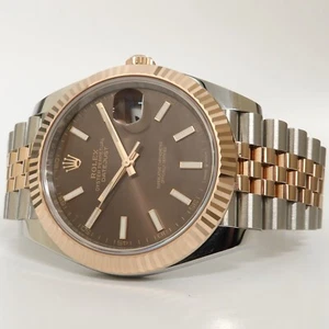 Rolex Datejust 41 Chocolate Dial 18kt Rose Gold & Stainless Steel Jubilee 126331 - Picture 1 of 10
