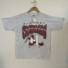 Vintage 1993 Hickory Crawdads Baseball Short Sleeve T-Shirt Size XL W/ Tags