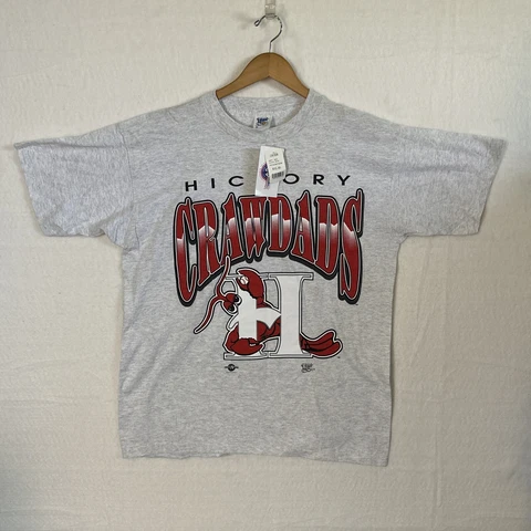Vintage 1993 Hickory Crawdads Baseball Short Sleeve T-Shirt Size XL W/ Tags Cover