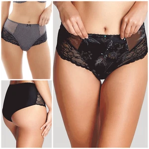 Panache Jasmine Briefs Lingerie Deep Briefs Style 6954 Dogtooth or Black Floral - Picture 1 of 16
