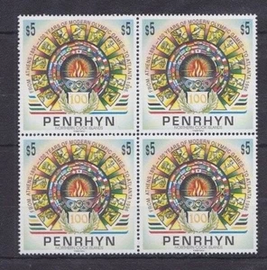 147. PENRHYN NORTHERN COOK ISLANDS 1996 STAMP MODERN OLYMPIC GAMES BLK/4 . MNH - Picture 1 of 1