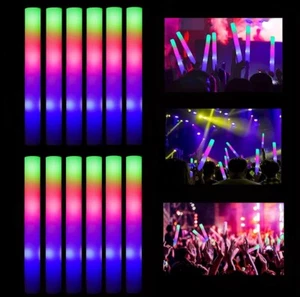 Glow Sticks Bulk 52 Pieces LED Foam Sticks Light Up Colorful Flashing Party - Picture 1 of 8
