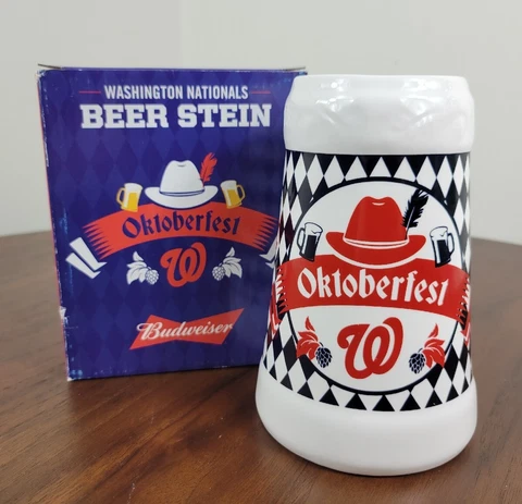 Budweiser Washington Nationals 2016 Octoberfest Beer Stein Mug MLB Baseball Cover