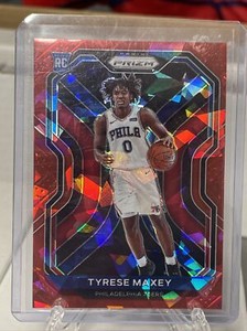2020-21 Tyrese Maxey Panini Prizm #256 Red Cracked Ice Rookie Card RC🔥MINT🔥