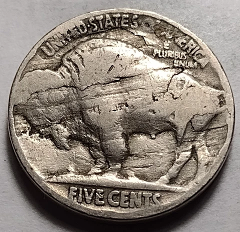 1917 Buffalo Nickel - Reverse Lamination Error Cover