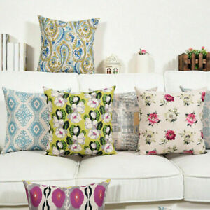 Decoration Waist Cushion Cover Home Cotton Linen Countryside Pillow Case Sofa