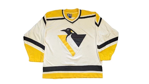 Vintage NHL Starter 1992-2002 Pittsburgh Penguins white home jersey Sz XL Cover