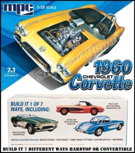MPC NUEVO Kit Modelo '60 Chevy Corvette 7-EN-1 Kit de Personalización Escala 1:25 por MPC002 - Imagen 1 de 7