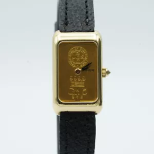 Corum Ingot 5 Gr Ladies Watch Quartz 16Mm 18K 750 Solid Gold Vintage 14300 - Picture 1 of 9