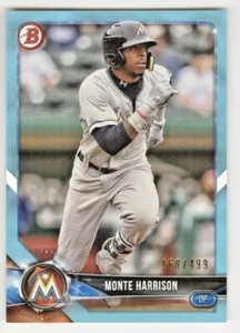 Bowman Draft Sky Blue Monte 2018 Harrison BD-71 168/499 - Imagen 1 de 2