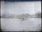 Glass Negative Boat Waterfront Vintage Early 1900s 6 1/2 x 8 1/2 C