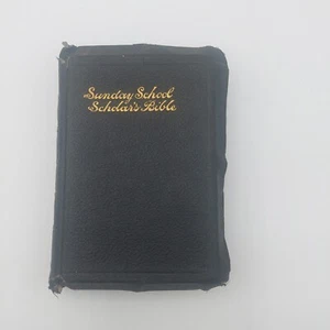 Early 1900's Sunday School Scholar’s Bible Thomas Nelson Antique Pocket Size - Picture 1 of 11