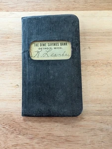 Vintage 1925 The Dime Savings Bank Detroit Michigan Record Of Deposit Book - Picture 1 of 5
