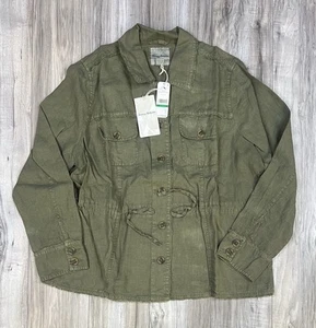 Tommy Bahama Two Palms Utility Jacket In Color Tea Leaf, Womens Size Large, New - Picture 1 of 6