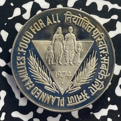 1974-B India 10 Rupees Lot#GB106 Proof! F.A.O. - Image 1 of 2