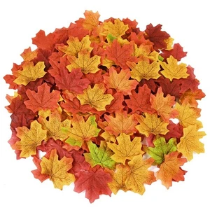 50/200 Stück Künstliche Ahornblätter Herbst Herbstblatt Erntedank Halloween Deko - Bild 1 von 25