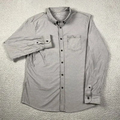 Oakley Slim Fit Button Down Shirt Men's Large Gray - Image 1 of 4