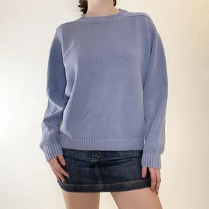 90s Purple Lands End Sweater Size Medium  - Picture 1 of 4