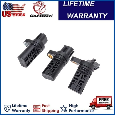 Juego de 3 sensores de posición del cigüeñal del árbol de levas para 2003-2007 INFINITI FX35 G35 Foto 1 de 4