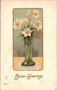 AK Ostergrüße Lilien geprägt verschickt 1909  - Bild 1 von 2