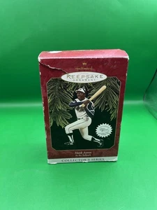 Vintage Hallmark Keepsake Christmas Ornament Hank Aaron At The Ballpark 1997 - Picture 1 of 8