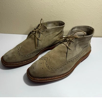 Allen Edmonds Men's Chukkamoc Khaki Suede Wingtip Shoes - Size 11.5 - Image 1 of 4