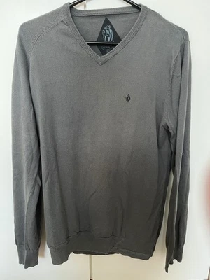 Volcom V Neck Sweater Grey Size M - Image 1 of 4