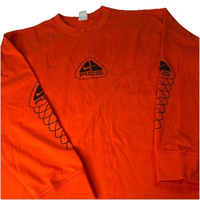 ACG 耐克长袖重量级 T 恤全新尺寸 XXL 充满活力橙色 — 第 1/4 张图片